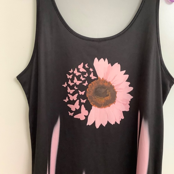 NEW Pink Sunflower Dress fits XL ~ So Pretty! - Picture 3 of 8